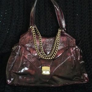 Marble burgundy/plum bag